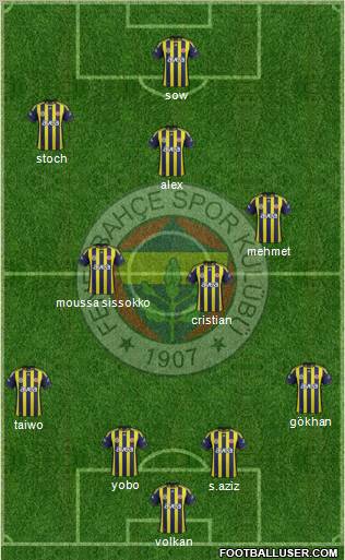 Fenerbahçe SK Formation 2012