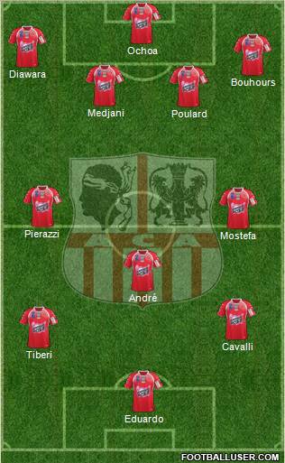 Athletic Club Ajaccien Football football formation