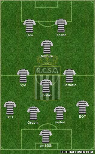 Sporting du Pays de Charleroi 4-3-1-2 football formation