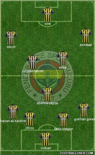 Fenerbahçe SK Formation 2012