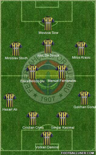 Fenerbahçe SK Formation 2012
