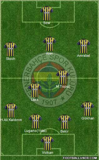 Fenerbahçe SK Formation 2012