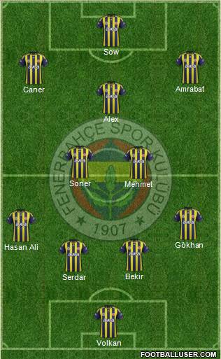 Fenerbahçe SK Formation 2012