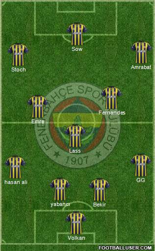 Fenerbahçe SK Formation 2012