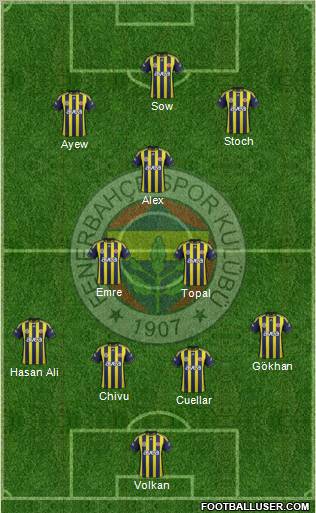 Fenerbahçe SK Formation 2012