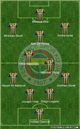 Fenerbahçe SK Formation 2012