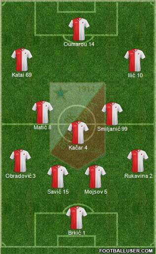 FK Vojvodina Novi Sad Formation 2012