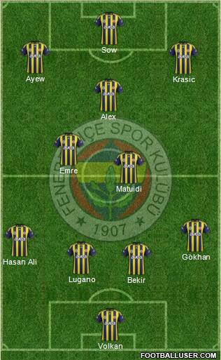 Fenerbahçe SK Formation 2012