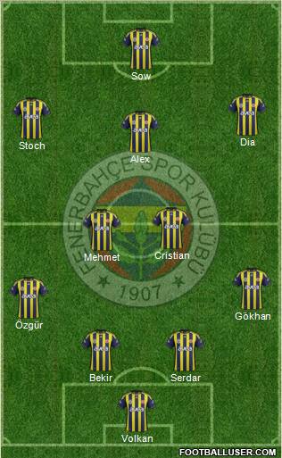 Fenerbahçe SK Formation 2012