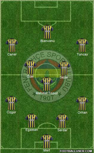 Fenerbahçe SK Formation 2012