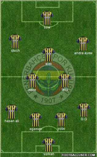 Fenerbahçe SK Formation 2012