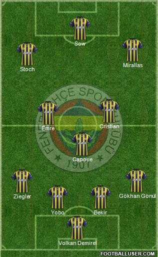 Fenerbahçe SK Formation 2012