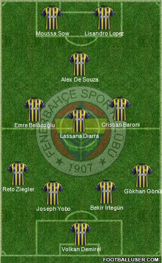 Fenerbahçe SK Formation 2012