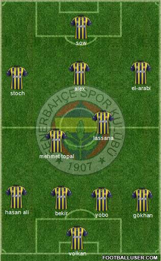 Fenerbahçe SK Formation 2012
