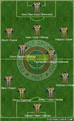 Fenerbahçe SK Formation 2012