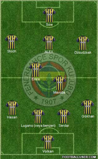 Fenerbahçe SK Formation 2012