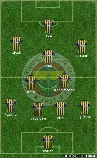 Fenerbahçe SK Formation 2012