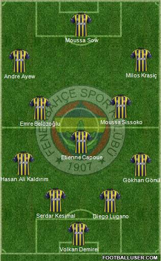 Fenerbahçe SK Formation 2012