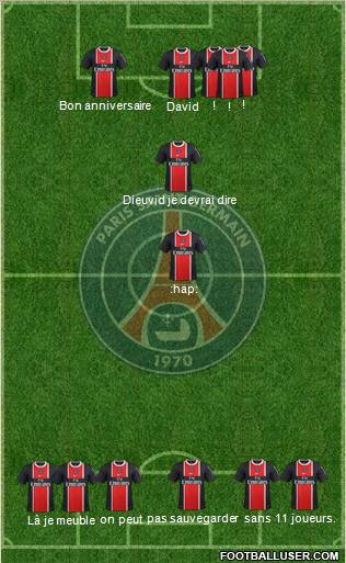 Paris Saint-Germain Formation 2012