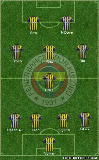 Fenerbahçe SK Formation 2012