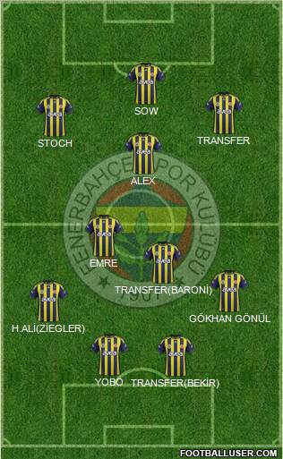 Fenerbahçe SK Formation 2012