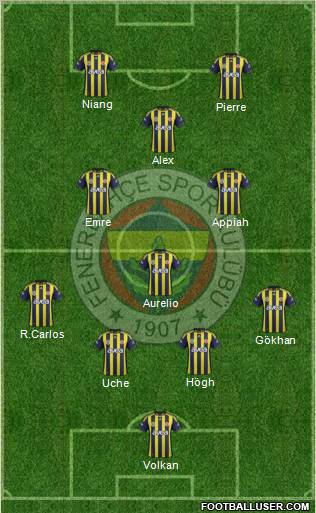 Fenerbahçe SK Formation 2012