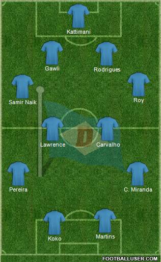 Dempo Sports Club 4-4-2 football formation