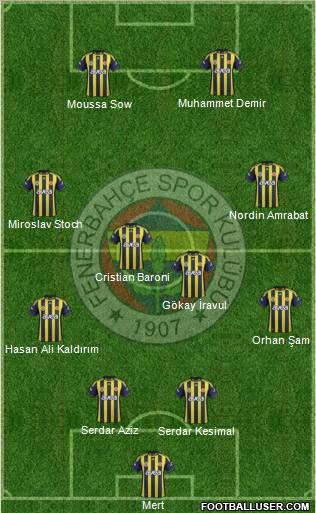 Fenerbahçe SK Formation 2012