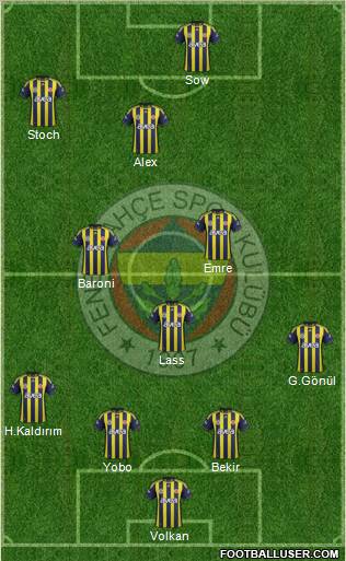 Fenerbahçe SK Formation 2012