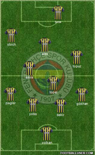 Fenerbahçe SK Formation 2012