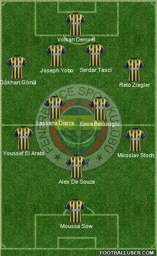Fenerbahçe SK Formation 2012
