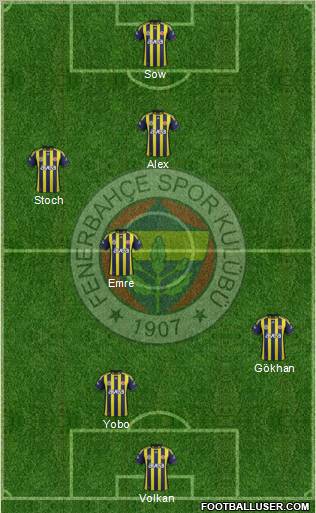Fenerbahçe SK Formation 2012