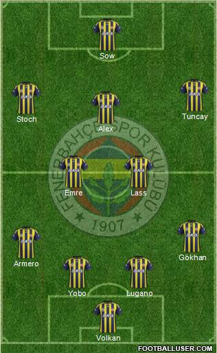 Fenerbahçe SK Formation 2012