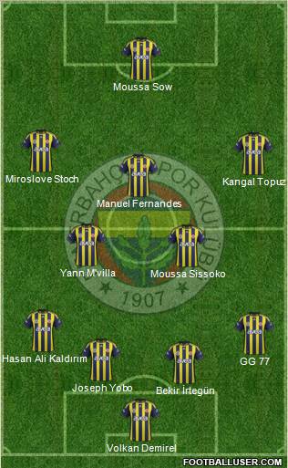 Fenerbahçe SK Formation 2012