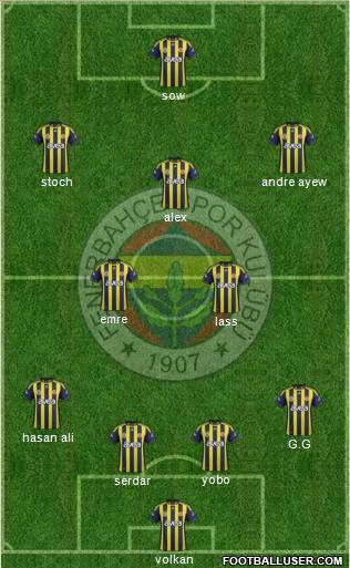 Fenerbahçe SK Formation 2012