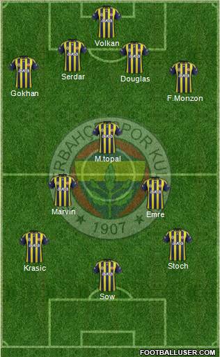 Fenerbahçe SK Formation 2012