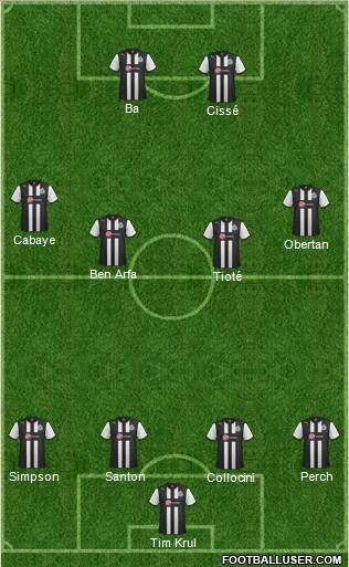 Newcastle United Formation 2012