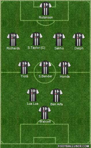 Newcastle United Formation 2012