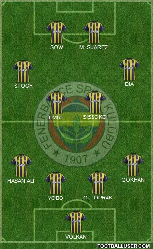 Fenerbahçe SK Formation 2012