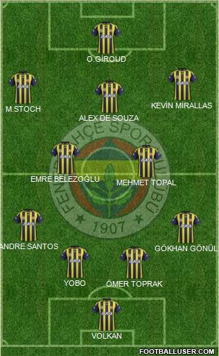 Fenerbahçe SK Formation 2012