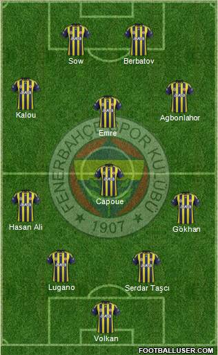 Fenerbahçe SK Formation 2012