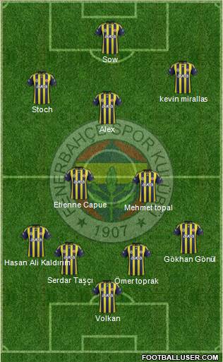 Fenerbahçe SK Formation 2012