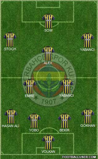Fenerbahçe SK Formation 2012