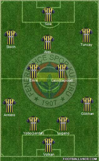 Fenerbahçe SK Formation 2012