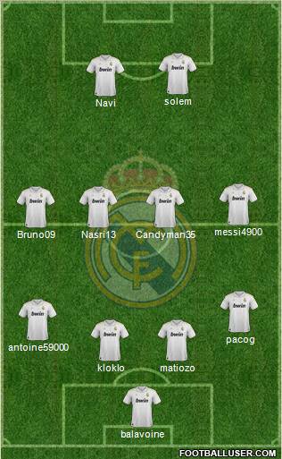 Real Madrid C.F. Formation 2012