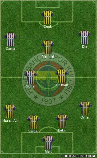 Fenerbahçe SK Formation 2012