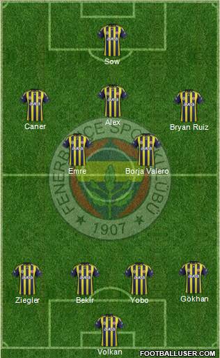 Fenerbahçe SK Formation 2012