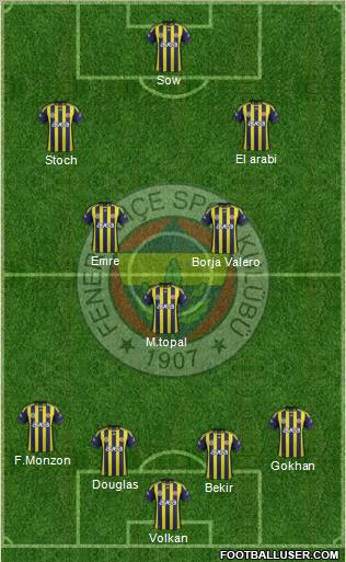 Fenerbahçe SK Formation 2012