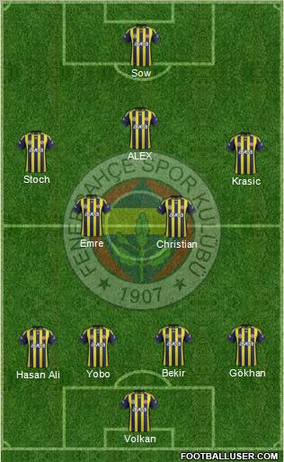 Fenerbahçe SK Formation 2012