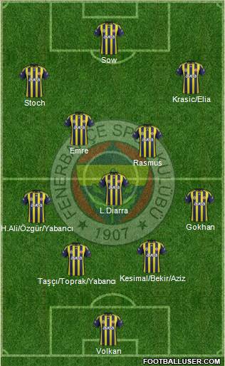 Fenerbahçe SK Formation 2012